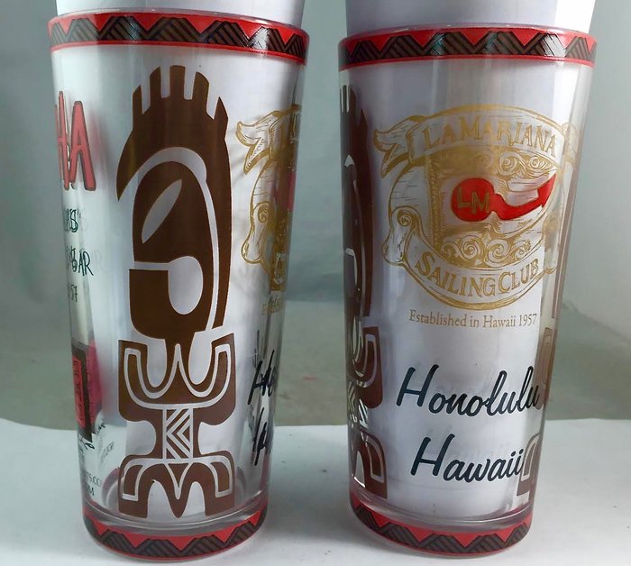 La Mariana Tiki Bar Souvenir Beer Pint Glasses